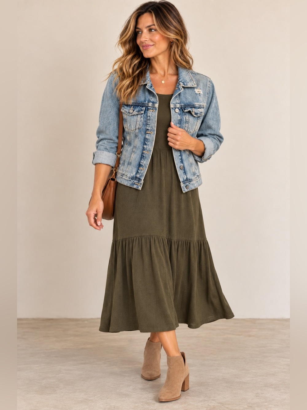 Old Navy Distressed Denim Jacket — Size Small